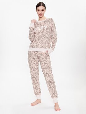 DKNY DKNY Pižama YI2919259 Rjava Regular Fit