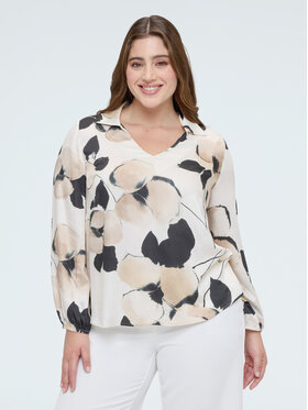 Fiorella Rubino Fiorella Rubino Bluzka 2099T002485N0R2 Biały A-Line Fit
