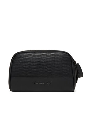 Tommy Hilfiger Tommy Hilfiger Kosmetyczka Metal Logo Woven Washbag AM0AM14098 Czarny