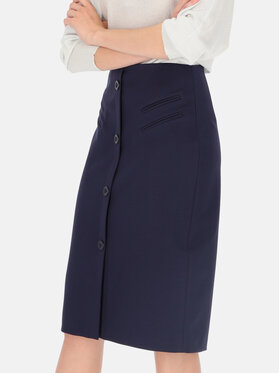 Potis & Verso Potis & Verso Spódnica Venta Granatowy Slim Fit