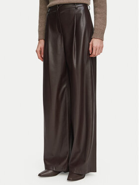 BOSS BOSS Pantaloni in similpelle Tiana4-M 50564757 Marrone Regular Fit