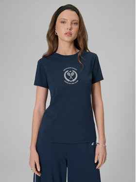 4F 4F T-Shirt SPORTS CLUB Granatowy Slim Fit