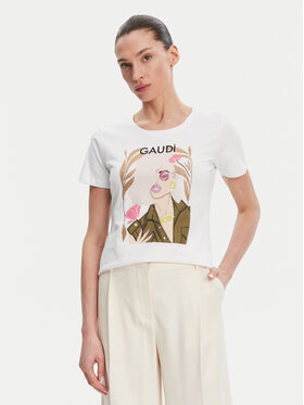 Gaudi Gaudi T-krekls 511BD64035 Balts Regular Fit