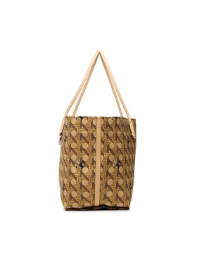 Tory Burch Torbica Canvas Basketweave Tote 139623 Bež