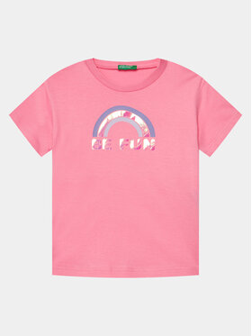 United Colors Of Benetton United Colors Of Benetton T-shirt 3096G10E5 Ružičasta Boxy Fit
