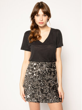 Lee Lee Halenka V Neck Tee L41JEN01 Černá Regular Fit