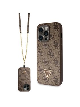 Guess Guess Etui na telefon iPhone 14 Pro Max Brązowy