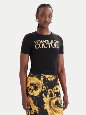 Versace Jeans Couture Versace Jeans Couture Póló 80HAHT00 CJ03T Fekete Slim Fit