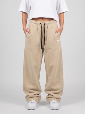 Jigga Wear Jigga Wear Spodnie dresowe Szerokie 133090 Brązowy Regular Fit