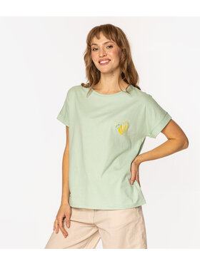 Lee Cooper Lee Cooper T-Shirt LEMON FRUIT 1145 Zielony Relaxed Fit