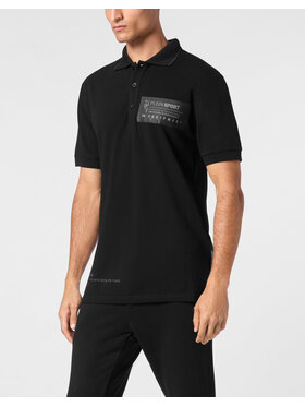 Plein Sport Plein Sport Polokošeľa 14261 Čierna Slim Fit