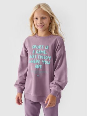 4F 4F Bluza 4FJWAW24TSWSF1214-51S Fioletowy Regular Fit