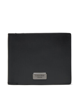 Calvin Klein Jeans Calvin Klein Jeans Veľká pánska peňaženka Inst Plaque Bifold W/Coin K50K511432 Čierna