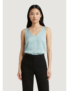 Artigli Artigli Smanicato SCOLLO A V IN RASO Verde Casual Fit