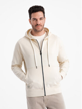 Ombre Ombre Mikina OM-SSBZ-0178 Écru Classic Fit