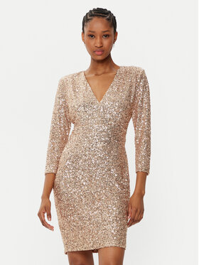 Rinascimento Rinascimento Коктейльна сукня CFC0121759003 Золотий Regular Fit