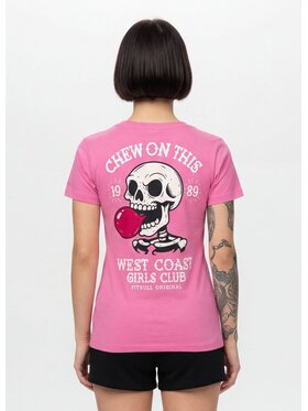 PITBULL PITBULL T-Shirt CHEW ON THIS Różowy Regular Fit