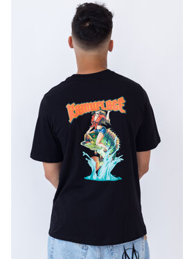 Kamuflage Kamuflage T-Shirt Wet Treasure Czarny Relaxed Fit