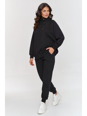 Makadamia Makadamia Dres A5 Czarny Loose Fit