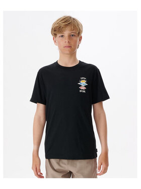 Rip Curl Rip Curl T-Shirt Search Icon Tee -Boy Czarny Regular Fit