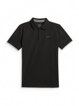 4F 4F Polo COMMERCIAL Czarny Regular Fit