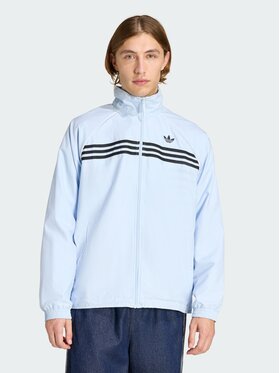 adidas adidas Bluza Chest Stripes Błękitny Regular Fit