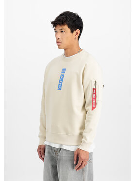 Alpha Industries Alpha Industries Bluza Alpha Puff Print Sweatshirt Beżowy Regular Fit