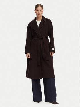 Calvin Klein Jeans Calvin Klein Jeans Вълнено палто LV044G509G Тъмнокафяв Regular Fit