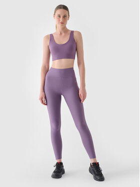 4F 4F Legginsy 4FRAW24TFTIF353-50S Fioletowy Slim Leg
