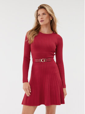 Guess Guess Úpletové šaty W2BK29 Z2YJ2 Červená Regular Fit