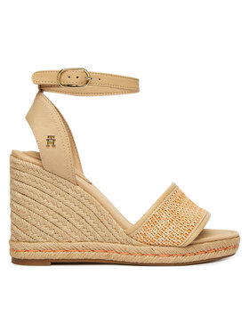 Tommy Hilfiger Tommy Hilfiger Espadrillas High Wedge Espad FW0FW09471 Beige chiaro