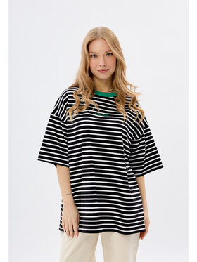 Mirons Mirons T-Shirt Print Biały Oversize