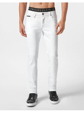 PHILIPP PLEIN PHILIPP PLEIN Jeansy 541 Biały Straight Leg