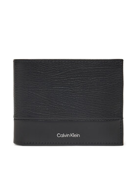 Calvin Klein Calvin Klein Vīriešu maks Subtle Mix Trifold 10Cc W/Coin K50K512847 Melns