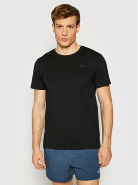 4F 4F T-Shirt NOSH4-TSM003 Czarny Regular Fit