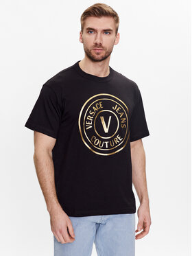 Versace Jeans Couture Versace Jeans Couture T-shirt Vemblem Thick Foil 74GAHT05 Noir Regular Fit