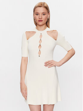 Pinko Pinko Kötött ruha 101227 A0TU Fehér Regular Fit