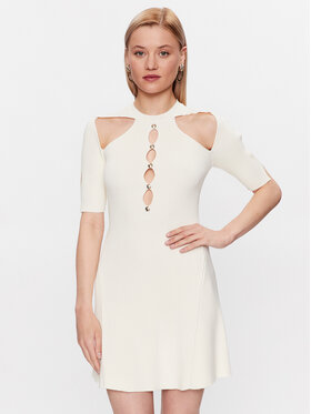 Pinko Pinko Φόρεμα υφασμάτινο 101227 A0TU Λευκό Regular Fit