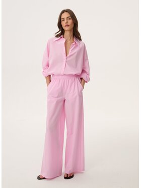 LEBRAND LEBRAND Spodnie materiałowe Florence_różowe Różowy Regular Fit