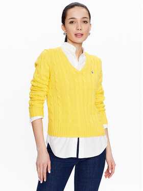 Polo Ralph Lauren Polo Ralph Lauren Sweter 211891641007 Żółty Slim Fit