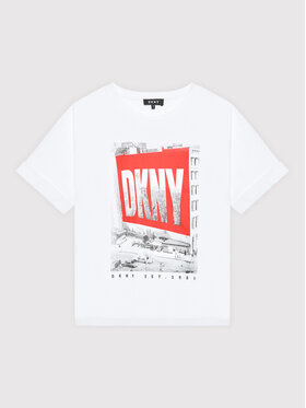 DKNY DKNY Póló D35R60 D Fehér Relaxed Fit