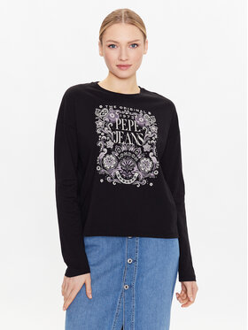 Pepe Jeans Pepe Jeans Majica Lulu PL505393 Črna Relaxed Fit