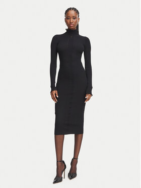 Elisabetta Franchi Elisabetta Franchi Trikotāžas kleita AM-21B-66E2-V440 Melns Slim Fit