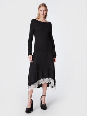 TWINSET TWINSET Trikotažinė suknelė 222TT3283 Juoda Regular Fit
