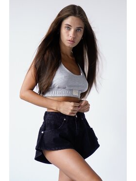 MissDenim MissDenim Szorty jeansowe Skorts Czarny Regular Fit