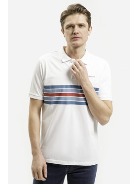 Cross Jeans Cross Jeans Polo 16069-008 Biały Regular Fit