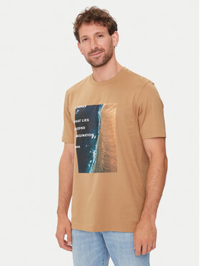 BOSS Boss Tričko Tiburt 388 50512132 Béžová Regular Fit