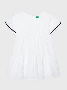 United Colors Of Benetton United Colors Of Benetton Poletna obleka 4O9TGV00P Bela Regular Fit