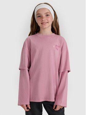 4F 4F Longsleeve 4FJRAW25TLONF543-54S Różowy Oversize