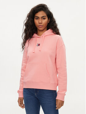 Tommy Jeans Tommy Jeans Bluză Badge DW0DW17326 Roz Boxy Fit